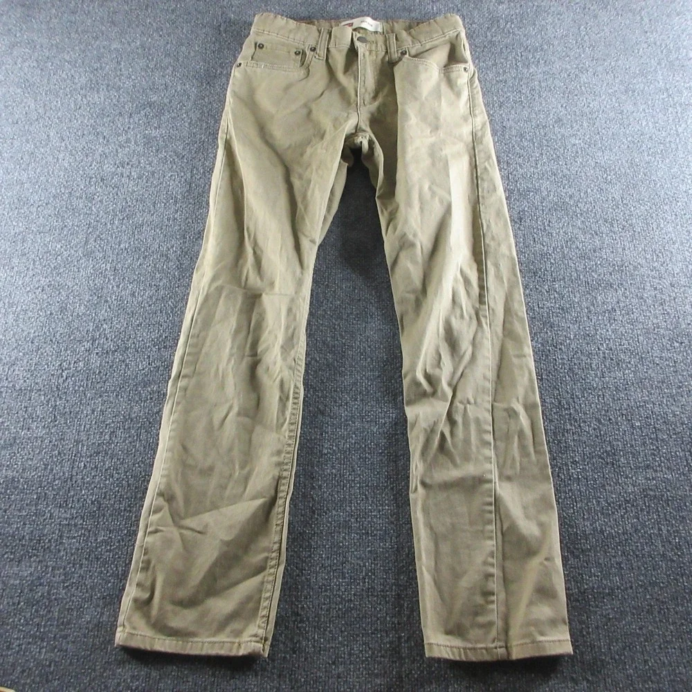 Levis 511 Jeans Mens 28x30 Beige Slim Straight Medium Wash‎ Stretch Denim Casual